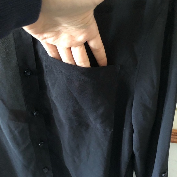 Aeropostale Black Sheer Button-down Shirt - Picture 5 of 9